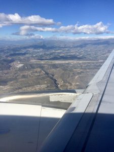 flying into Quito